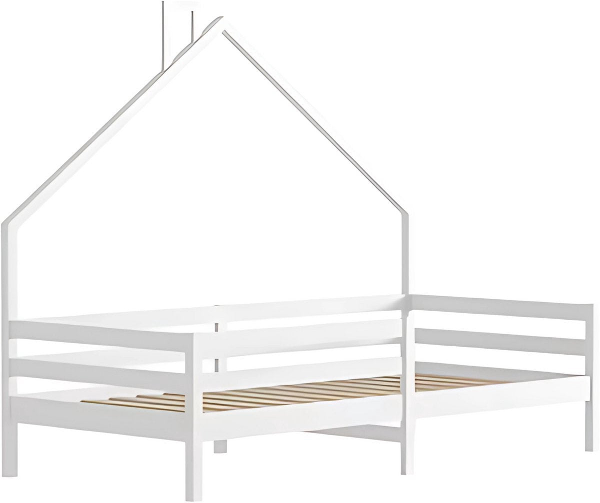 Kinderbed Tavien 90x200 cm - Huisbed - Voor Kinderen - Peuterbed - Met lattenbodem - Zonder matras