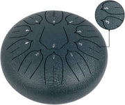 Happyment Steel Tongue Drum - 25 cm - 11 noten - Handdrum - Tong drum - Yoga - Handpan - Marineblauw
