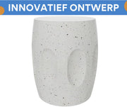 Bijzettafel Opulence - Betonnen Bijzettafel - Voor Tuin, Balkon of Woonkamer - Decoratief Accent met Faux Terrazzo - Lichtgewicht en Uniek Design