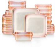 Santivo Serviesset - 24 delig - 8 persoons - Oranje - Dinerborden - Bordenset - Diepe borden - Ontbijtborden - Servies - Keukenservies
