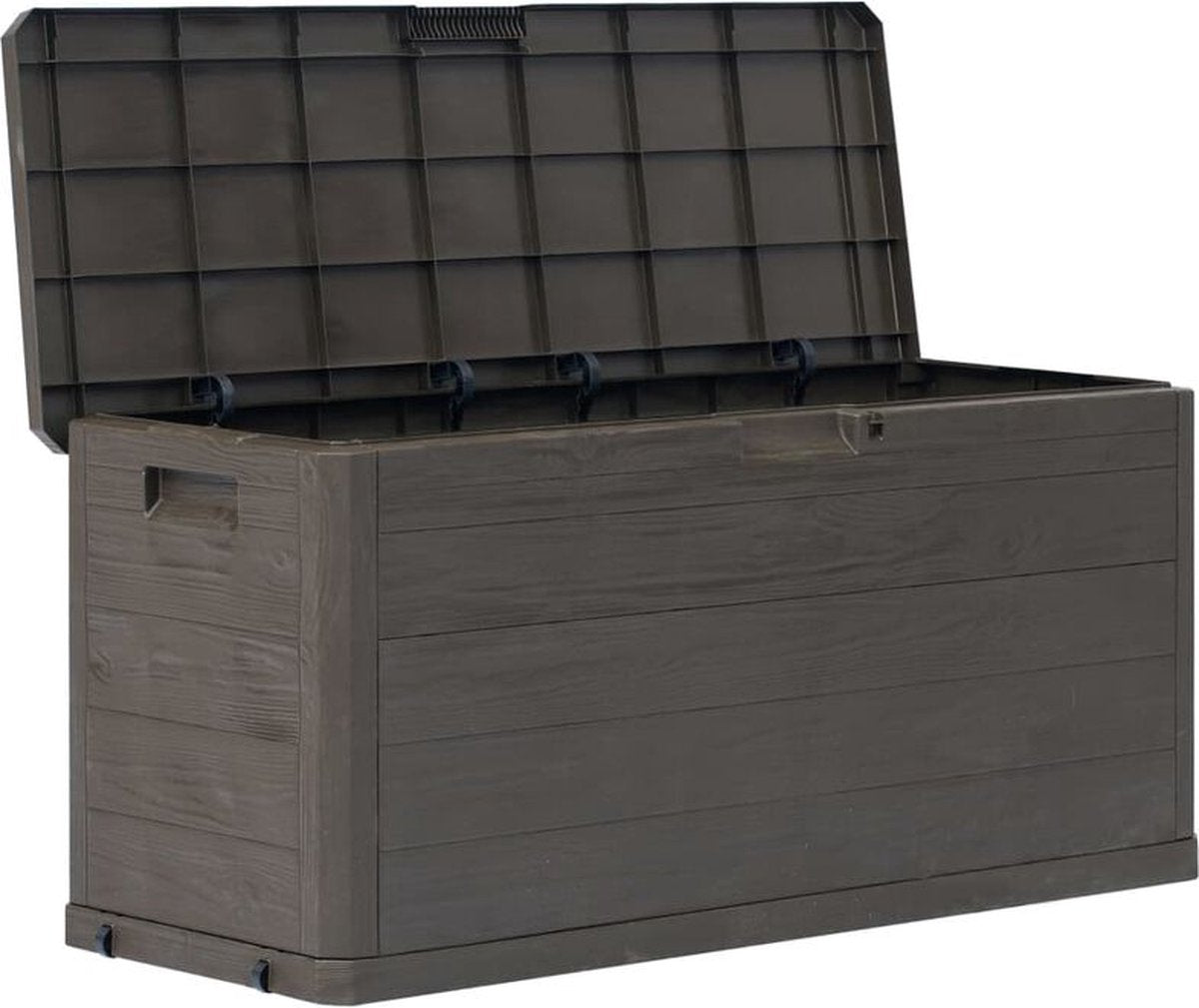 Happyment Tuinkussenbox XL - Opbergbox - Waterdicht - Met deksel - Voor binnen & buiten - Tuinbox - 280L - 117CM