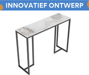 Consoletafel Emerald - Haltafel - Wandtafel - Sidetable - 100cm - Marmer look