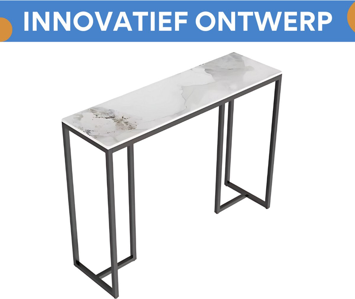 Consoletafel Emerald - Haltafel - Wandtafel - Sidetable - 100cm - Marmer look
