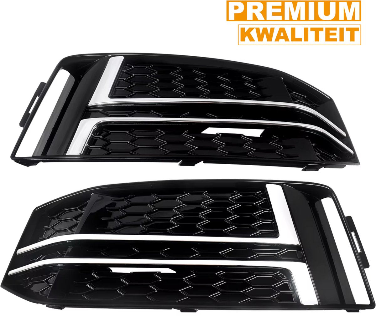 Grille - Voor Audi A4 B9 S-Line 2016-2018 - Auto accessoires - Mistlichtgrille - Zonder lampgat