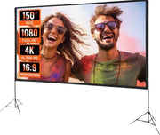 Projectiescherm deluxe - 150 inch - Beamerscherm - HD 4K - Projectiedoek - Beamer Scherm - 160° Kijkhoek