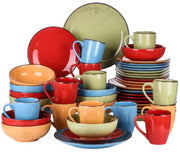 Fiorenzo Serviesset - 48 delig - 12 persoons - Mix kleuren - Dinerborden - Bordenset - Diepe borden - Ontbijtborden - Servies - Keukenservies