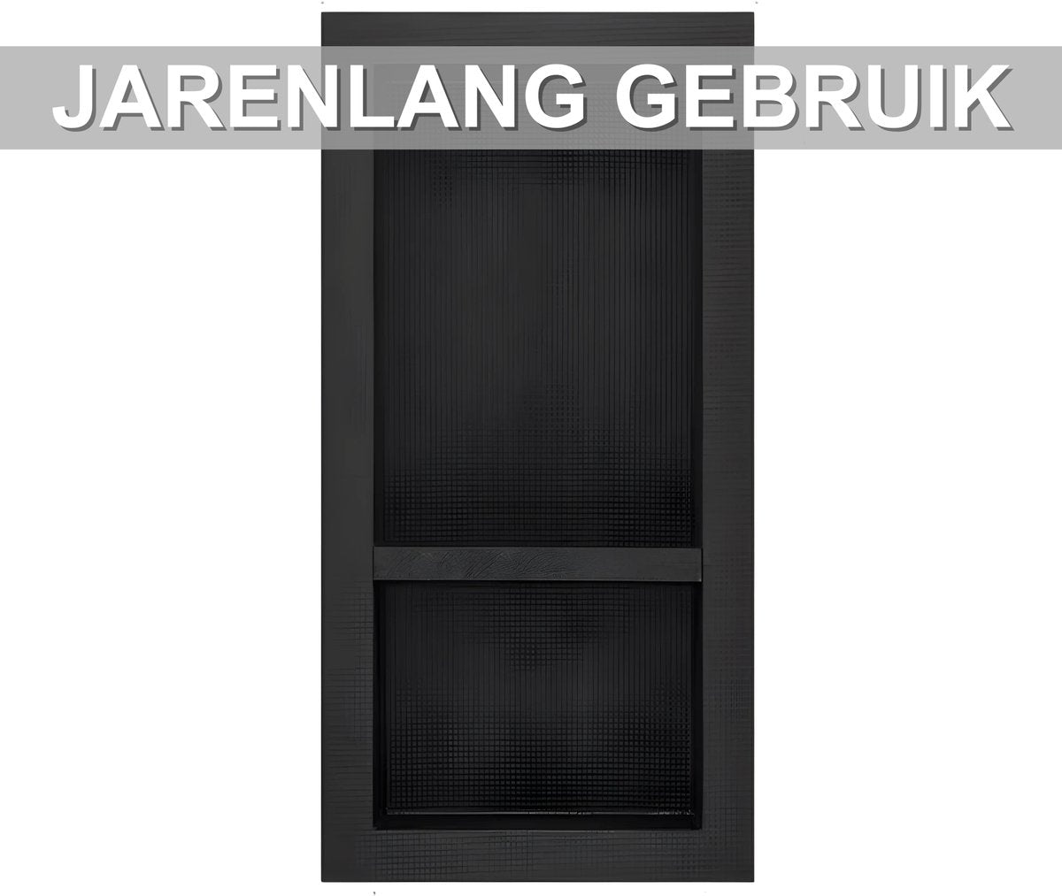 Douchenis - Wandnis - Inbouwnissen- Voor Badkamer & Douche - Zwart - 2 vakken - 41 × 81 cm