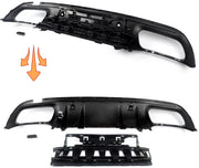 Achterbumper - Voor Mercedes C-Klasse W205 C63 AMG - Auto accessoires - Diffuser - Carbon Look - Met uitlaat tips
