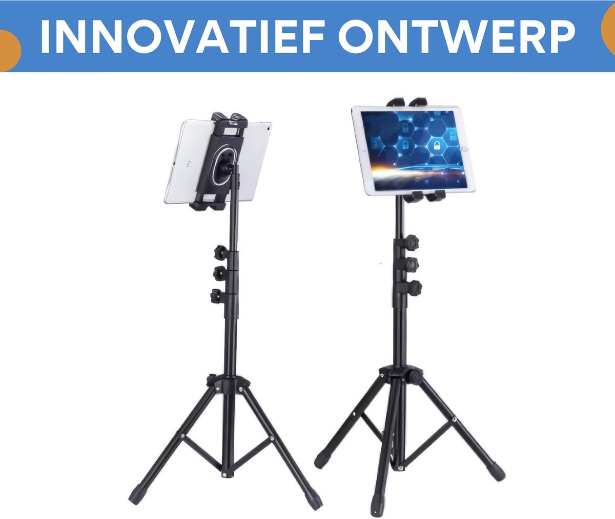 Tablet & Telefoon Statief Vaylen - Universeel voor 4.7-12.9 Inch - Vloerstandaard - Verstelbaar - Staande beugel