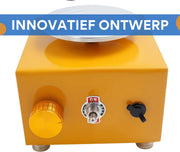 Mini Pottenbakkersschijf - Draaischijf - Pottenbakken - Voor Onderwijs, DIY & Winkels -Geel