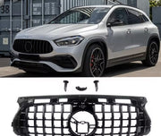 Voorbumper Grille - Voor Mercedes GLA-Klasse H247 (2020-2023) - Glanzend Zwart - GT Stijl - Auto Accessoires