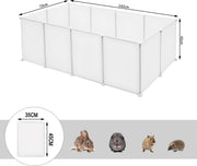 Happyment Dierenren Loca - Extra hoog - Knaagdierenren Ren - Verstelbaar - Konijnenren - Kippenren - Puppyren - Kattenren - Zwart - 142x72x45 cm