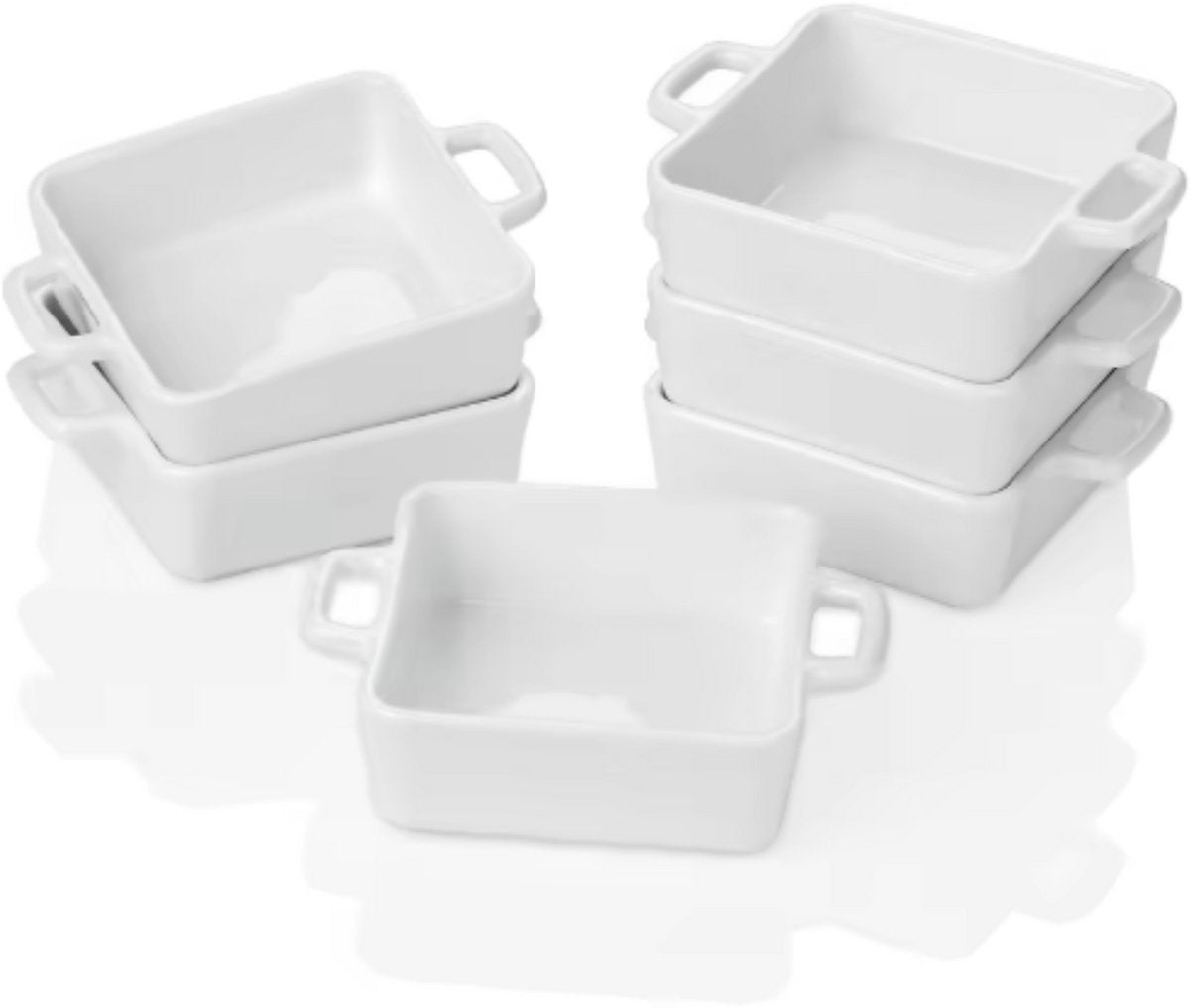 Celestia Ovenschaal - 6 delig - 6 persoons - Wit - Dinerborden - Bordenset - Diepe borden - Ontbijtborden - Servies