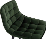 Barkruk Misa Industrial - Donkergroen - Barkrukken set van 2 - Barstoel Kruk - Barstoelen met rugleuning - Keukenstoel - Velvet
