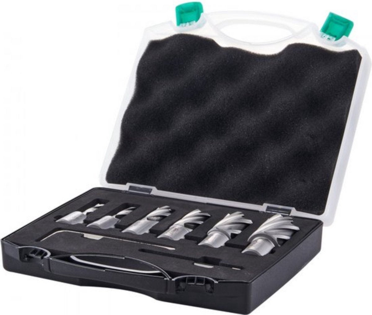 Kroonborenset - Gatenboren - Kernboorset - Voor kernboormachine Kolomboormachine - 6-delig - Accessoires voor Magneetboormachine - Kernborenset
