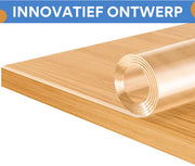 Transparant Tafelkleed - PVC Tafelbeschermer 2 mm - 100x180 cm - Waterdicht & Kristalhelder - Rechthoekig - Beschermhoes voor Eettafel