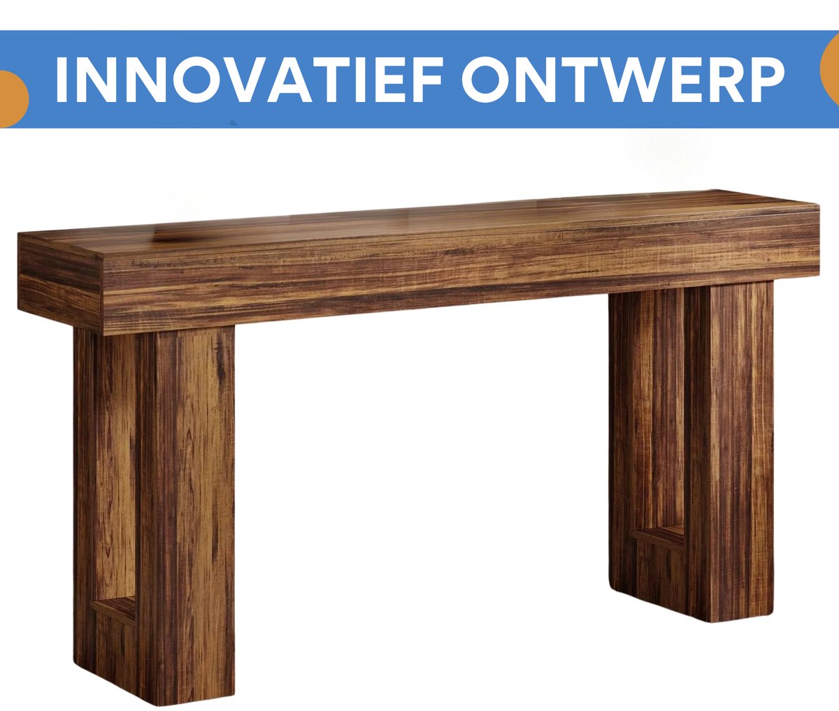 Moderne consoletafel - 35x160x85 cm - Wandtafel - Haltafel - Bruin