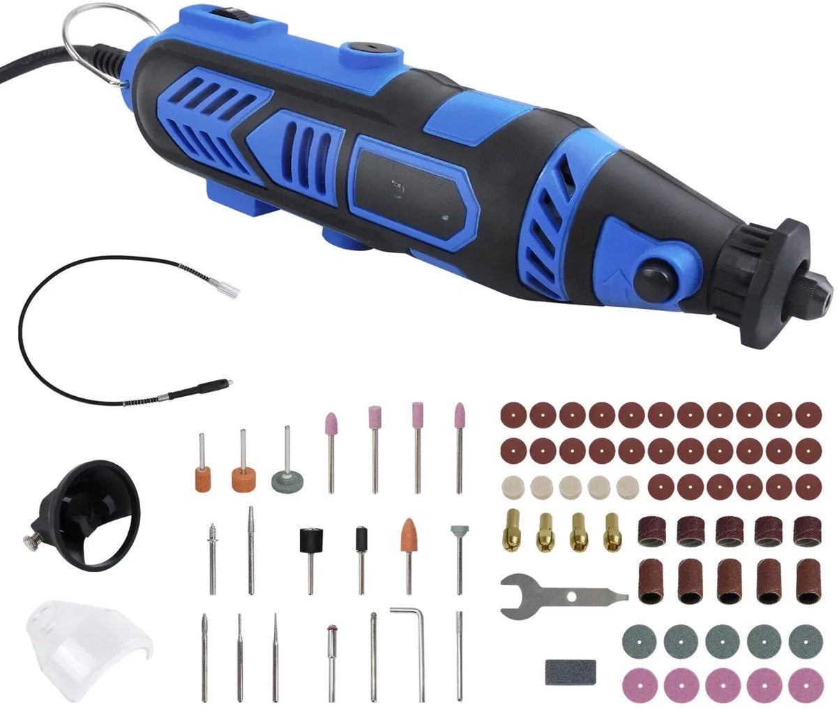 Elektrisch Roterend Gereedschap Zyren - 135W - 80 Stuks Accessoires - Mini Multigereedschapskit - 6 Slijpset met Variabele Snelheid