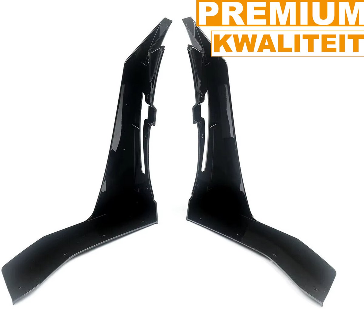 Voorbumper Hoek Winglet Splitters - Voor Ford Mustang GT500 (2015-2022) - Glanzend Zwart