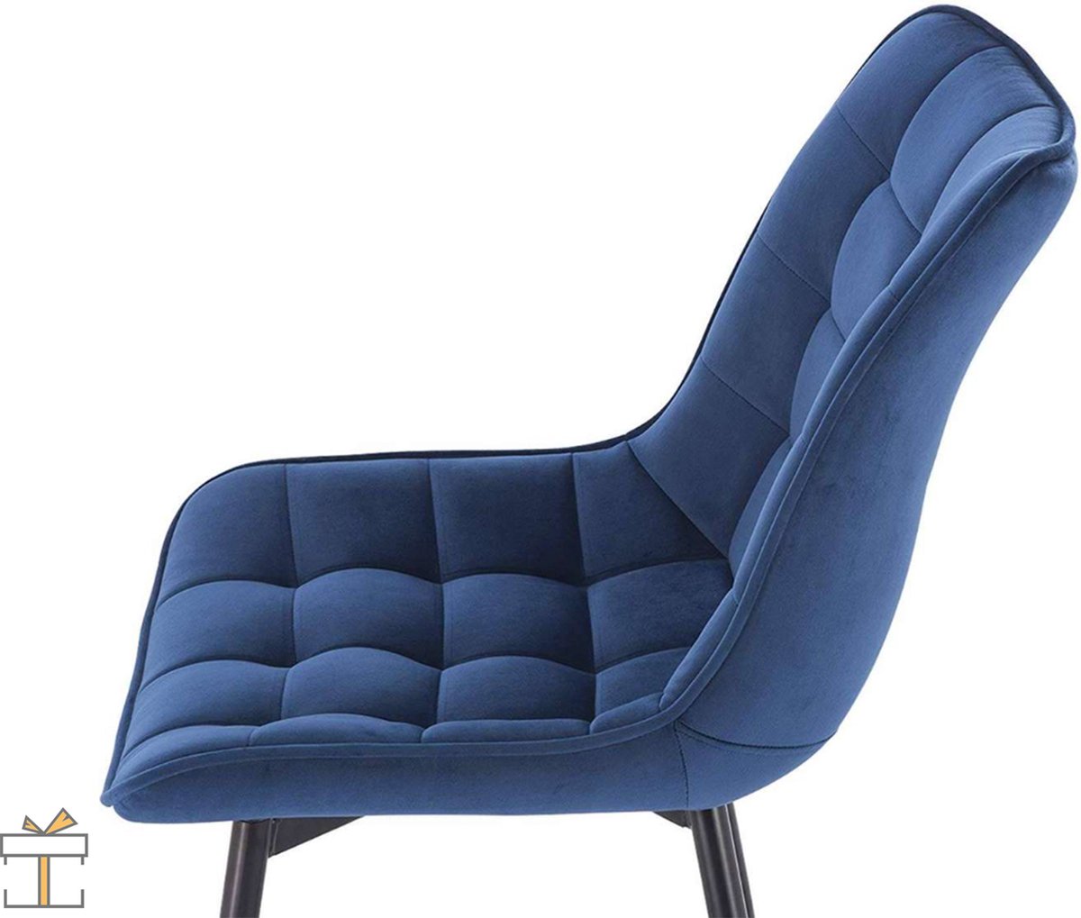 Eetkamerstoelen - Velvet Blauw - Kuipstoel stijl - Set van 2, 4 of 6