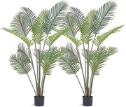 Kunstplant voor binnen en buiten - Areca Catechu - In pot - Kunstbloem - Waterdicht - Geurloos - Kunstmatig Plastic Plant