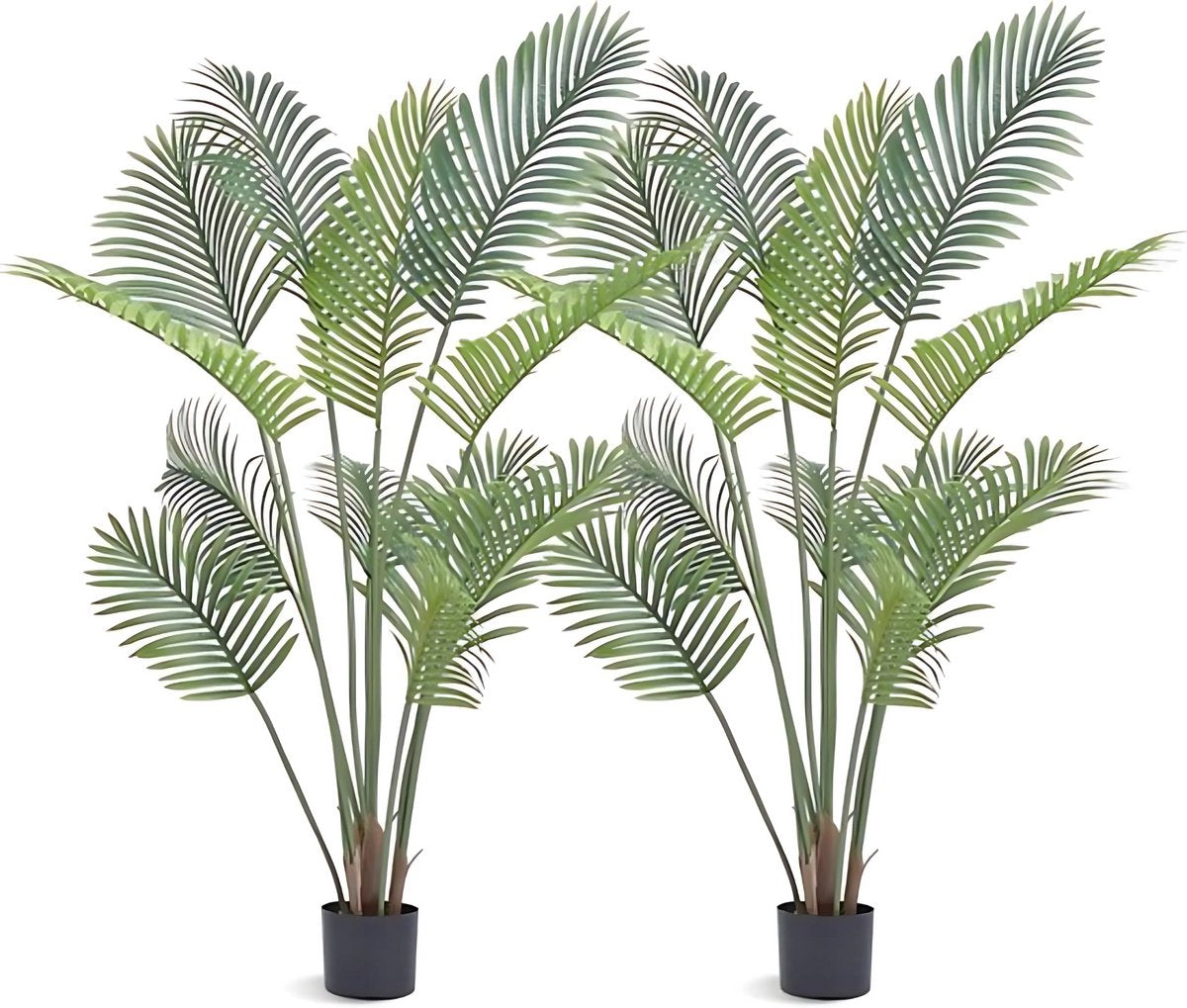 Kunstplant voor binnen en buiten - Areca Catechu - In pot - Kunstbloem - Waterdicht - Geurloos - Kunstmatig Plastic Plant