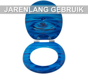 WC-bril - Toiletbril – Voor Toilet & Badkamer – Soft-Close – Duroplast - Blauw