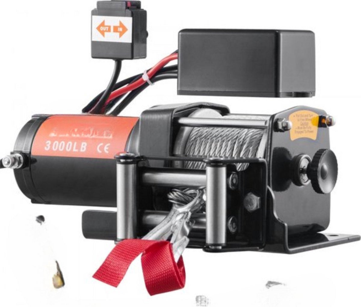 Elektrische Lier PRO - Takel - Hijskraan - Draadloze afstandsbediening - 1360KG Power Winch - 12V DC Offroad motor