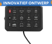 12-Voudig Schakelpaneel met App-Bediening - 12V/24V - Instelbare Helderheid & Lichtkleuren - IP65 Waterdicht - Voor Auto, Boot & Vrachtwagen