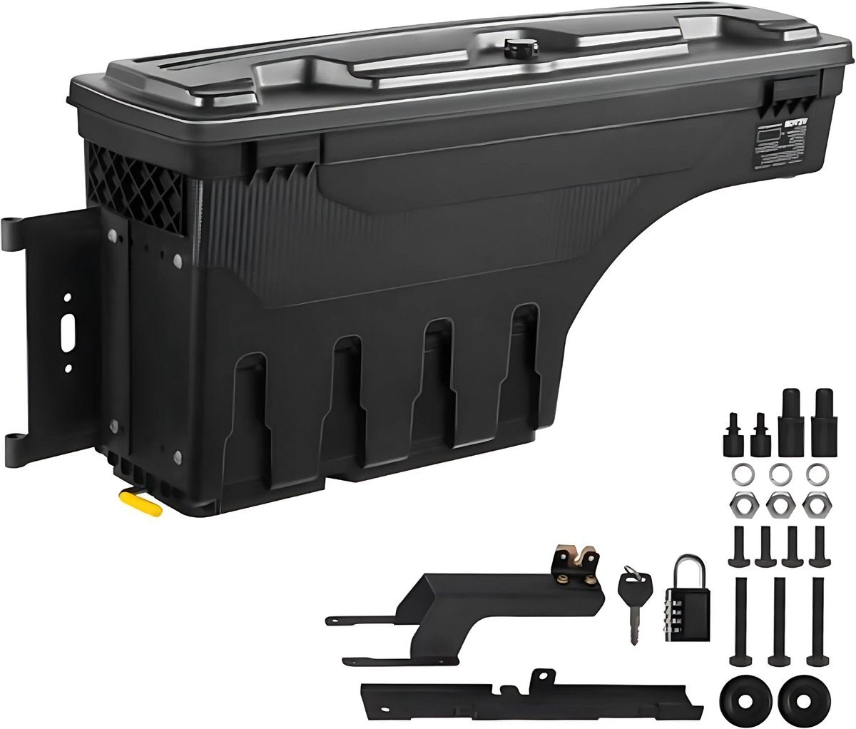 Opbergbox - Auto of vrachtenwagen of aanhanger - Afsluitbare Draaikoffer - Gereedschapskist - Wielkast Compatibel met Ford F-150 2015-2021