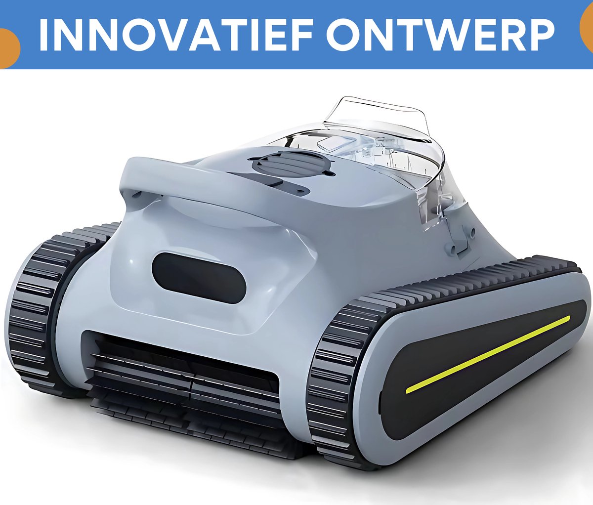 Robotic Zwembadstofzuiger - Zwembadrobot - Voor Muren en Vloeren tot 2200 sq.ft - 45.000 Pa Krachtige Zuigkracht & Wandklimfunctie - Seauto Crab Pro