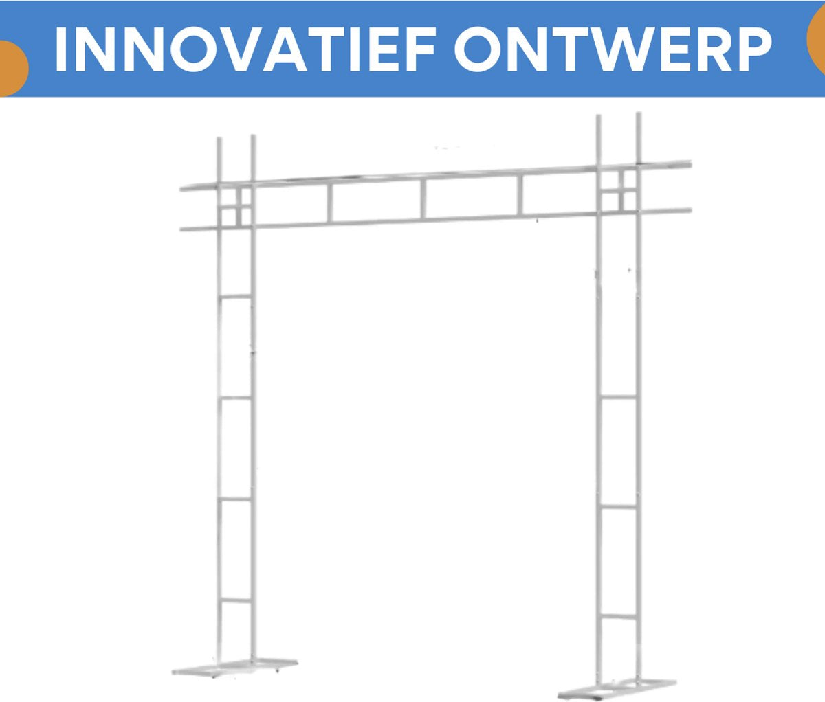 Witte rozenboog - 240cm - Bruiloft decoratie - Versiering - Backdrop frame - Multifunctioneel voor ceremonies en feesten