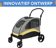 Hondenbuggy Opulence - Inklapbaar - Voor middelgrote honden - Tot 55KG - All terrain - Comfort