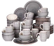 Velentino Serviesset - 48 delig - 12 persoons - Grijs - Dinerborden - Bordenset - Diepe borden - Ontbijtborden - Servies - Keukenservies