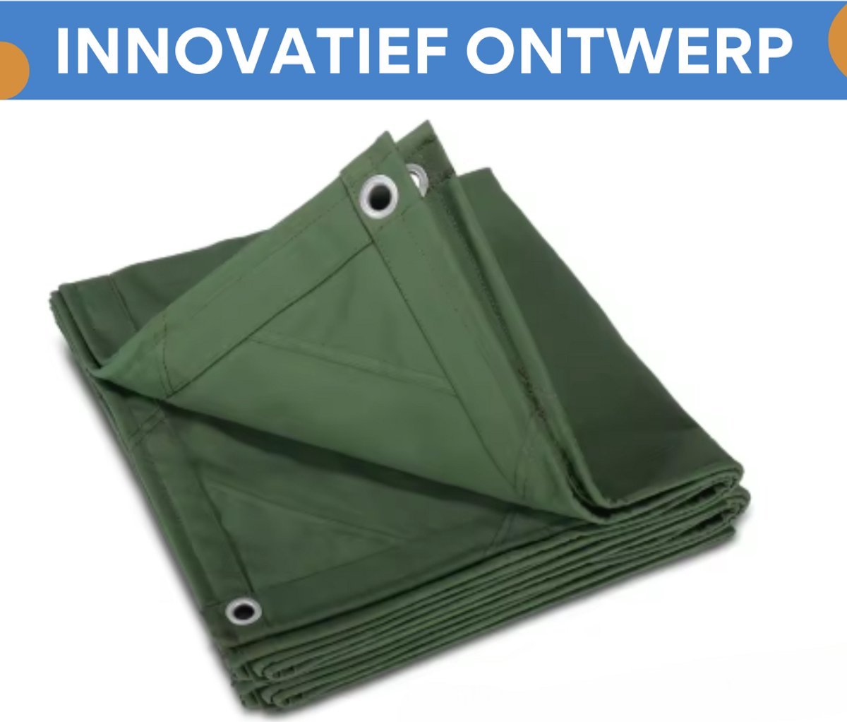 Dekzeil Tavien - 300x300cm - Waterdicht - Voor Luifel, Tent, Auto, Boot & Dak - Zwaar - Camping & Bescherming - Groen - Bouwzeil - Afdekzeil - Beschermhoes