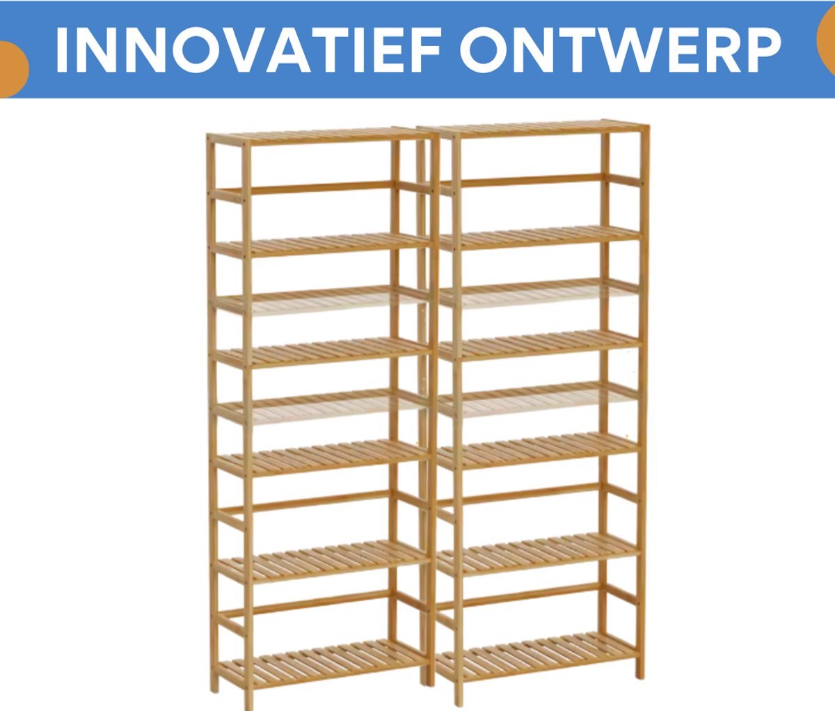 Plantenstandaard Fioren - Bamboe - 161cm - Plantenrek - Plantentafel - Voor binnen & buitengebruik - Bloempothouder - Metaal