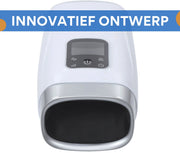 Handmassager - Voor Handtherapie en Ontspanning - Oplaadbaar met Compressie - Verwarming, 2 Modi en 8 Drukniveaus