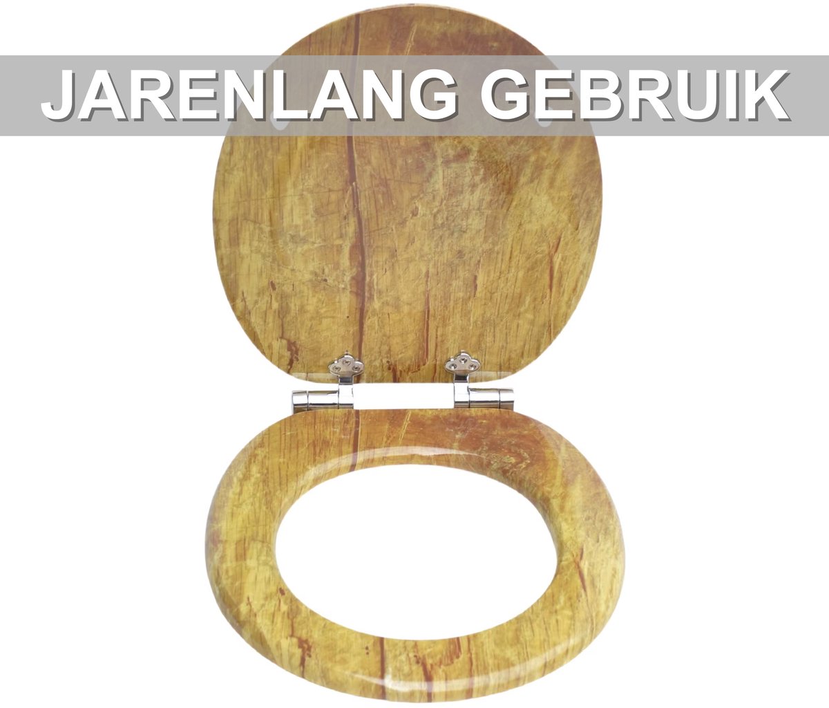WC-bril - Toiletbril – Voor Toilet & Badkamer – Soft-Close - Houtlook