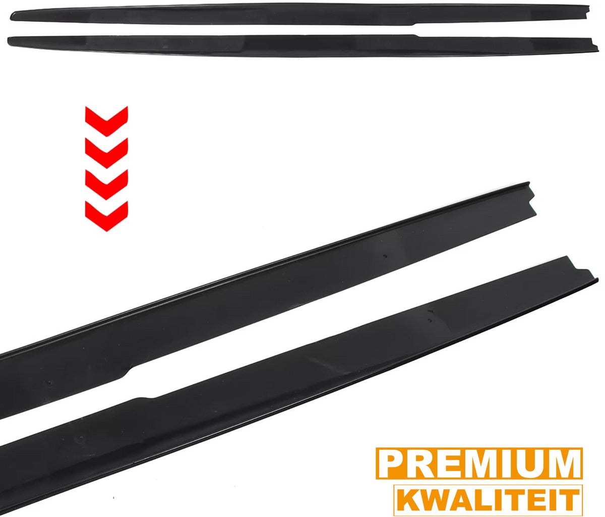 Zijrokken Panelen Verlenglip - Gloss Zwart - Voor BMW 5 Serie E60/E61 (2004-2010) - Auto Accessoires
