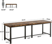 Computerbureau - Voor 2 personen en thuiskantoor - Extra lang dubbel werkstation - 78,7 inch, grote studie schrijftafel