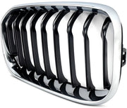 Front Niergrille - Chroom + Zwart - Auto accessoires - Voor BMW 1 Serie F20/F21 LCI (2015-2019)