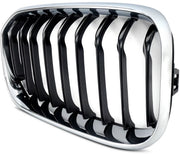 Niergrille Twinblade - Front Niergrille - Chroom + Zwart - Auto accessoires - Voor BMW 1 Serie F20/F21 LCI (2015-2019)