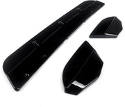 Frontlip TurboX - Voorbumper Spoiler Lip - Voor BMW X3M F97/X4M F98 (2019-2022) - Gloss Zwart/Koolstofvezel Look - Auto accessoires