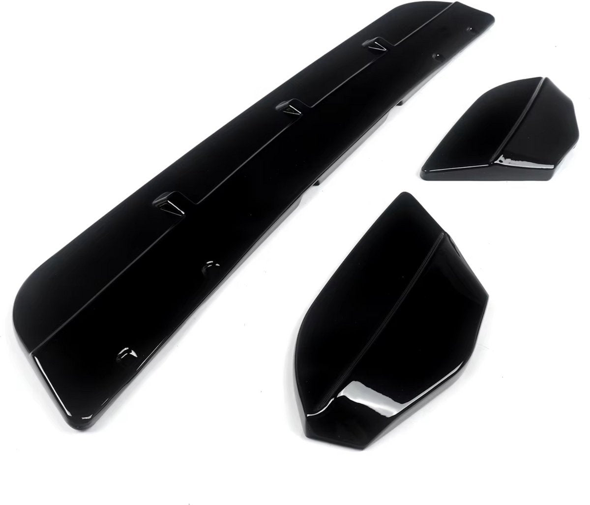 Frontlip TurboX - Voorbumper Spoiler Lip - Voor BMW X3M F97/X4M F98 (2019-2022) - Gloss Zwart/Koolstofvezel Look - Auto accessoires