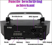 Happyment Disco Lichteffect PRO - Party Laser Lamp - Laser, LED's en Stroboscoop effect - Afstand bestuurbaar, Geluid gestuurd en DMX ondersteuning
