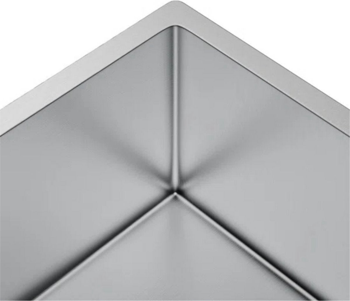 Inbouwwastafel - Spoelbak keuken - RVS wastafel - 230 mm Diepte - Inbouw gootsteen - Afvoerset - Inbouwspoelbak