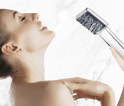 Happyment Compleet Douchesysteem - Doucheset - Hoofddouche & Handdouche - Massage Douche - Vierkante Regendouche voor Badkamer - 2 Douche Koppen - Zilver