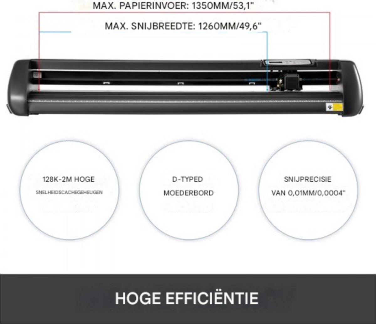 Snijplotter PRO - Snijmachine - Snijtafel - 53 Inch - Vinylsnijder - Inclusief Foliesnijder