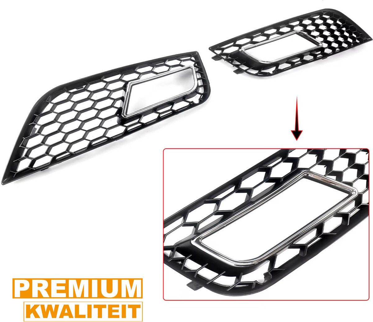 Voorbumper - Voor Audi A4 B8.5 2012-2015 - Auto accessoires - Bumper voor - Mistlichtroosters