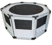 Puppybox - Puppyren - Puppytent - Puppy uitloop ren - Hondenren - Hondenbox met Opbergzakken en Waterdichte Basis - Ook Geschikt voor Katten - 120x120x64,5 cm